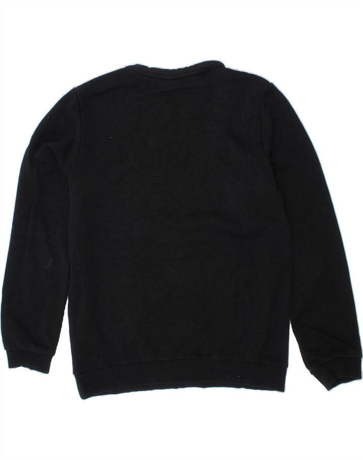 ADIDAS Boys Graphic Sweatshirt Jumper 11-12 Years Black Cotton Vintage Adidas and Second-Hand Adidas from Messina Hembry 