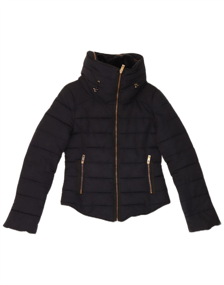 Zara polstret jakke til kvinder UK 6 XS Sort