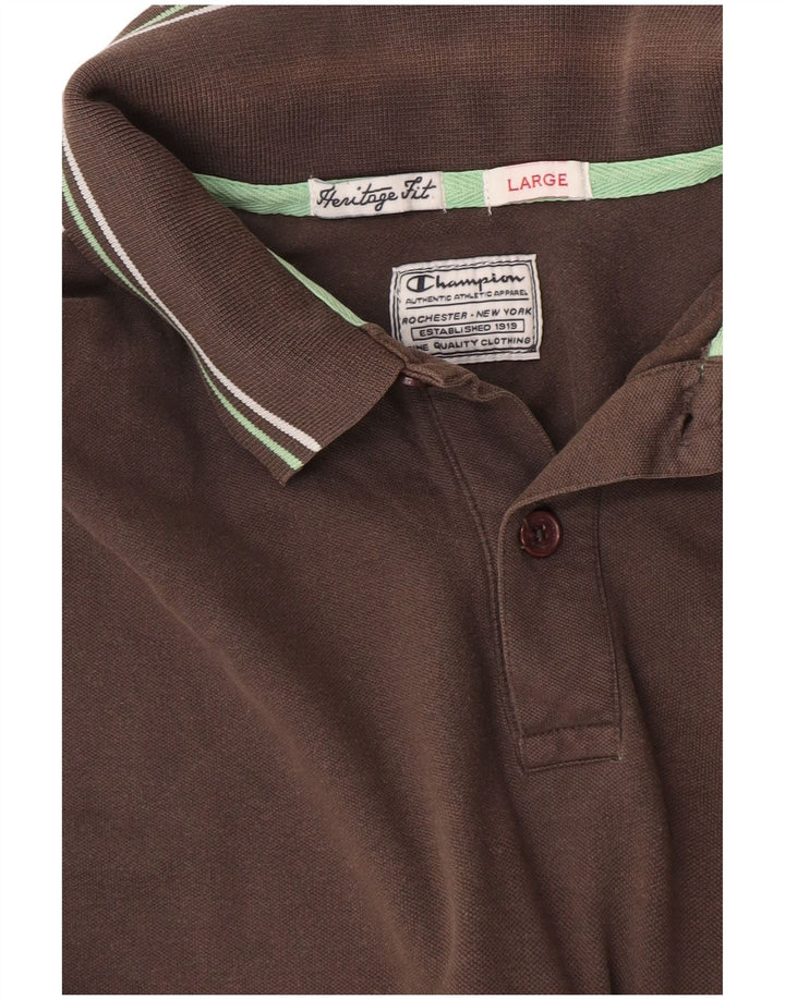 Champion Heritage Fit Polo Shirt Large Grå