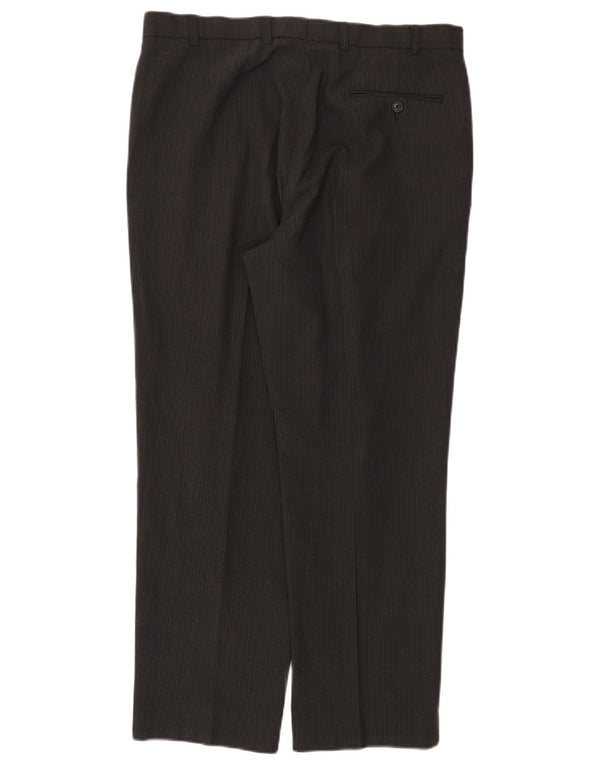 Marks & Spencer Straight Chino-bukser til mænd W36 L29 Sort nålestribe