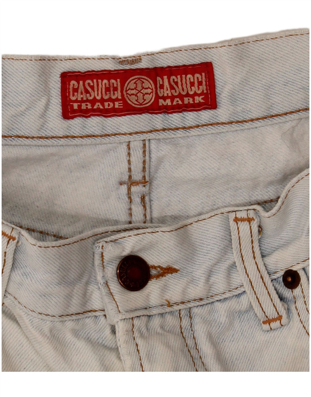 Casucci Herre grafiske denimshorts W30 Medium Blue