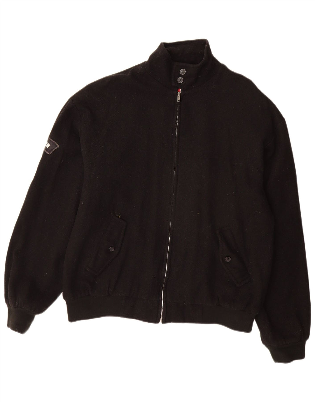 Vintage Bomberjakke til mænd UK 40 Large Black Wool