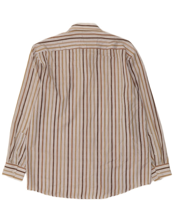 Vintage herreskjorte str. 16 1/2 42 Stor flerfarvet stribet bomuld