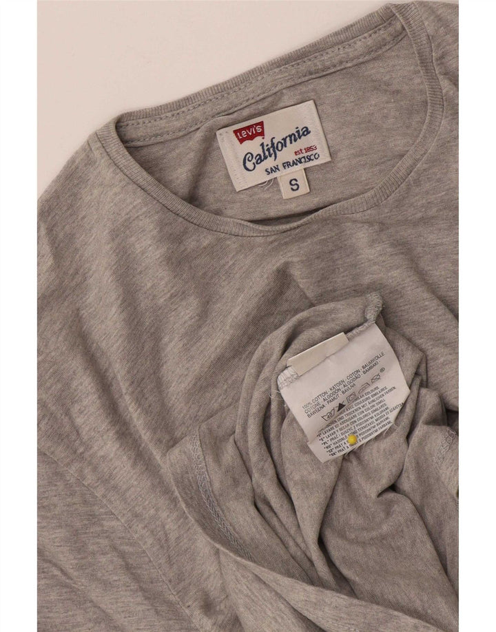 Levi's herre T-shirt top lille grå flækket bomuld