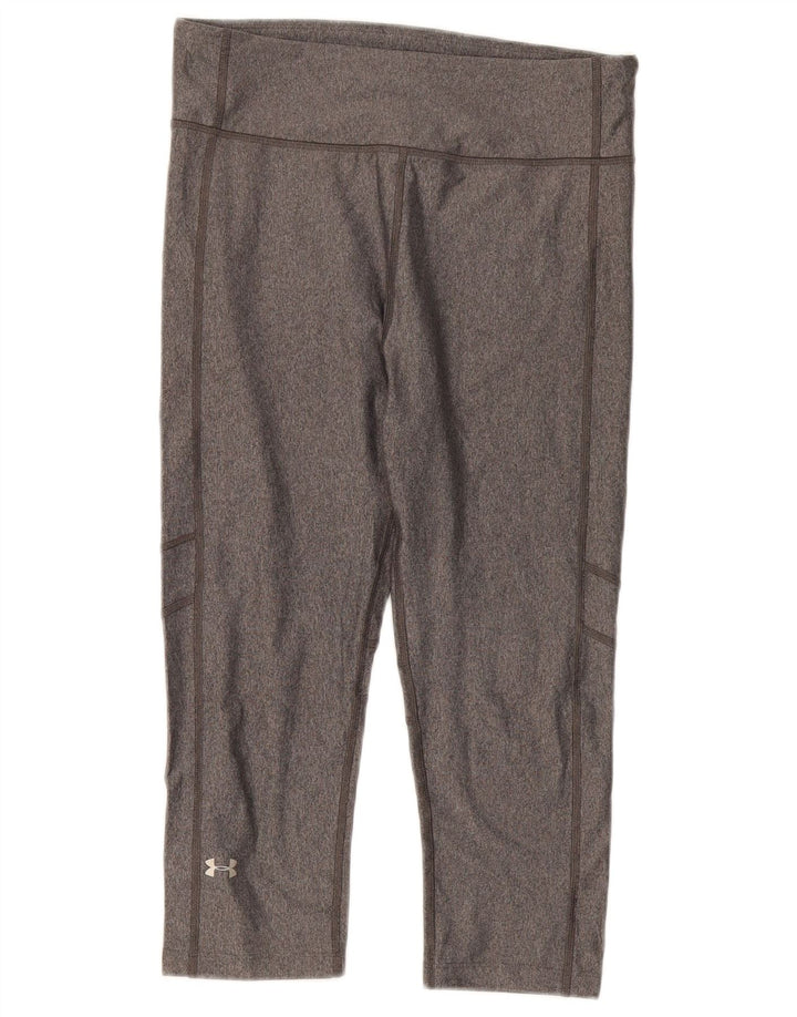 Under Armour Womens Heat Gear Capri Leggings UK 12 Medium Grey