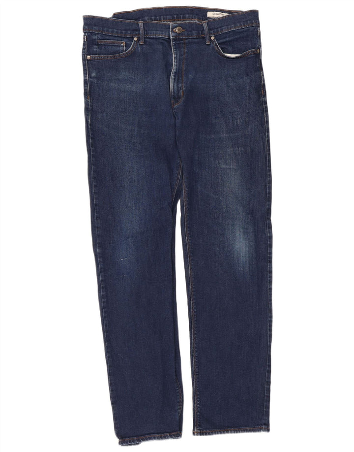 Marks & Spencer Straight Jeans til mænd W38 L33 Blå bomuld