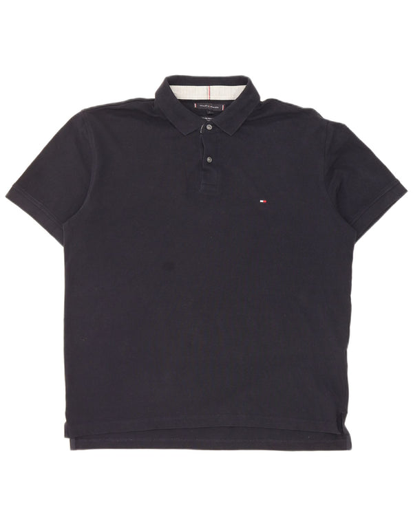 Tommy Hilfiger Herre Regular Fit Polo Shirt XL Navy Blue Bomuld