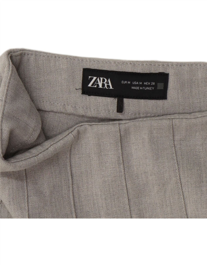 Zara Dame Skort Mini Nederdel Medium W28 Grå