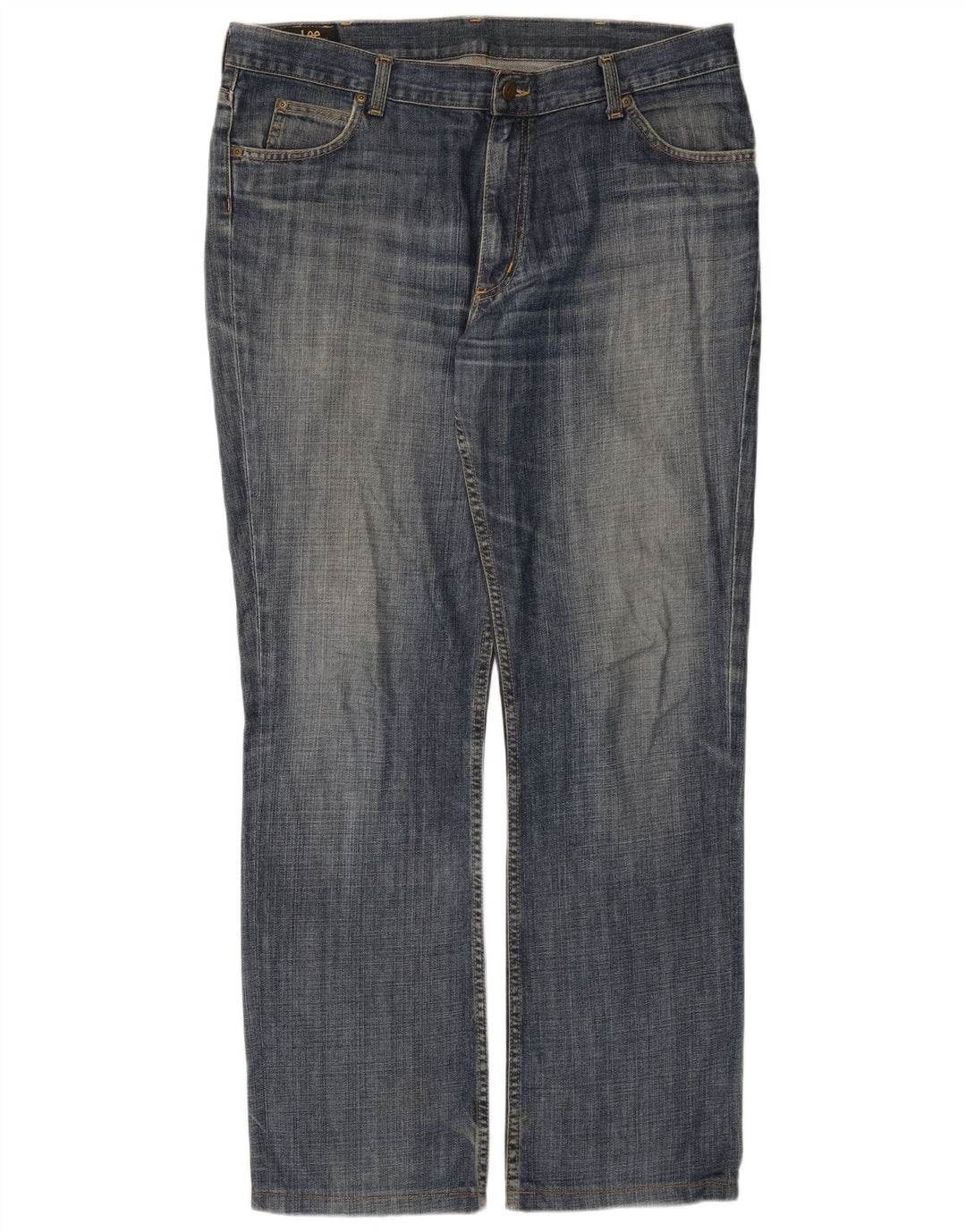 Lee Herre REED Straight Jeans W38 L32 Blå Bomuld