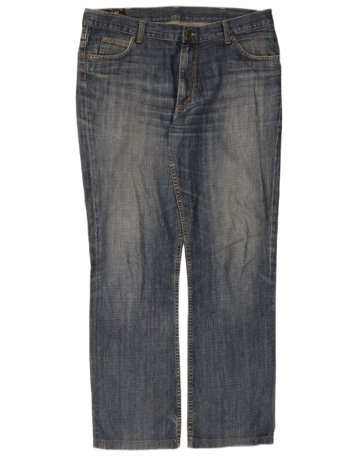 Lee Herre REED Straight Jeans W38 L32 Blå Bomuld