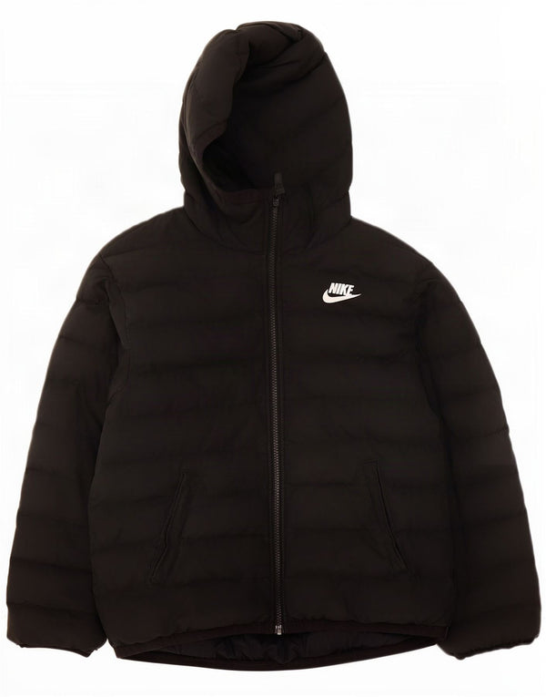 Nike drenge hættepolstret jakke 10-11 år medium sort polyester