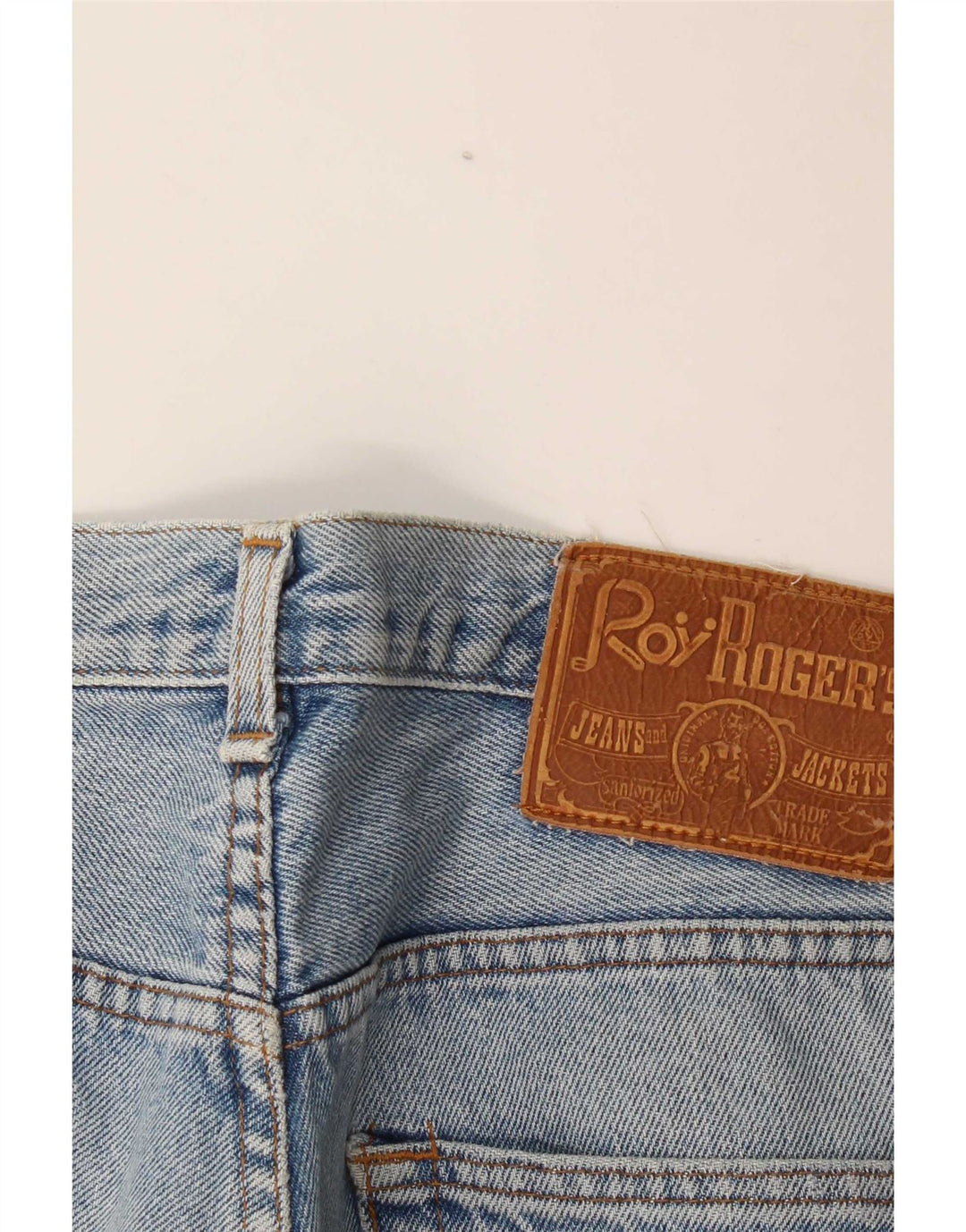 Roy Rogers Herre Distressed Straight Jeans W34 L33 Blå