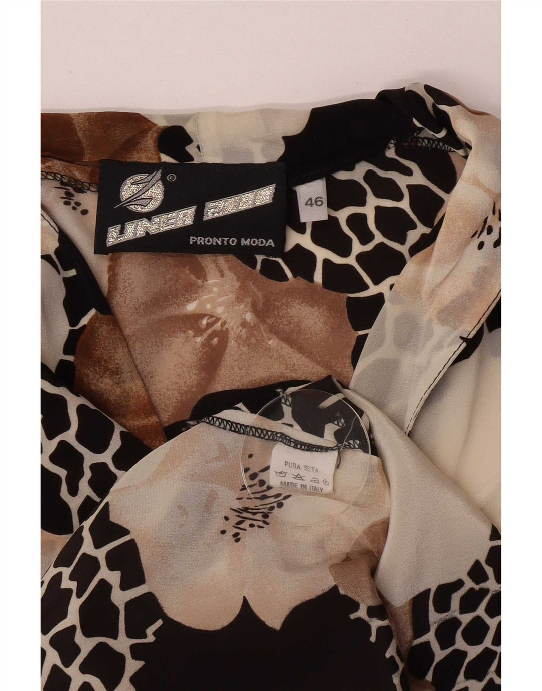Vintage dame bluse IT 46 store flerfarvede blomster