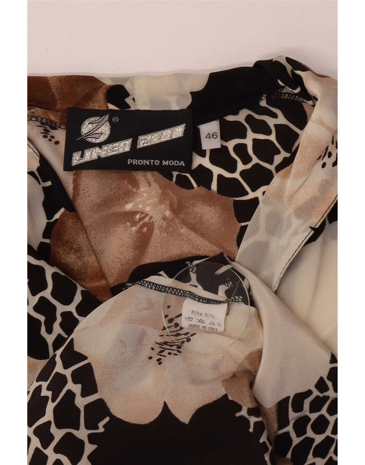 Vintage dame bluse IT 46 store flerfarvede blomster