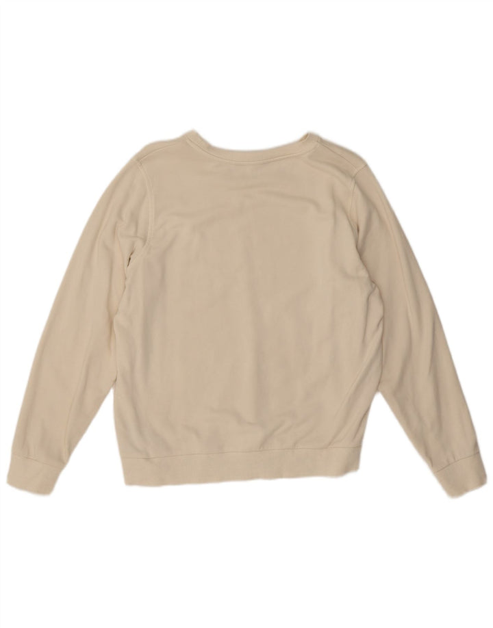 Marks & Spencer Dame Sweatshirt Jumper UK 16 Large Off White Bomuld