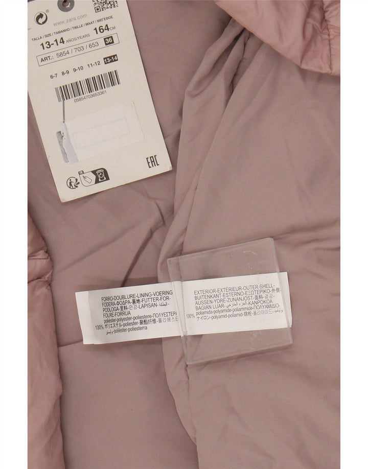 Zara Girls Polstret Gilet 13-14 år Pink Polyamid