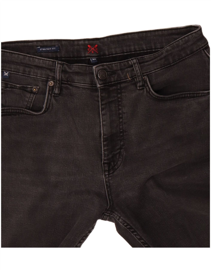 Crew Beklædning Herre Straight Jeans W34 L29 Sort Bomuld