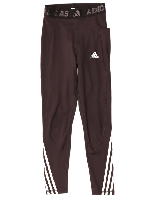Adidas Dame Aeroready Grafiske Leggings UK 8/10 Small Black