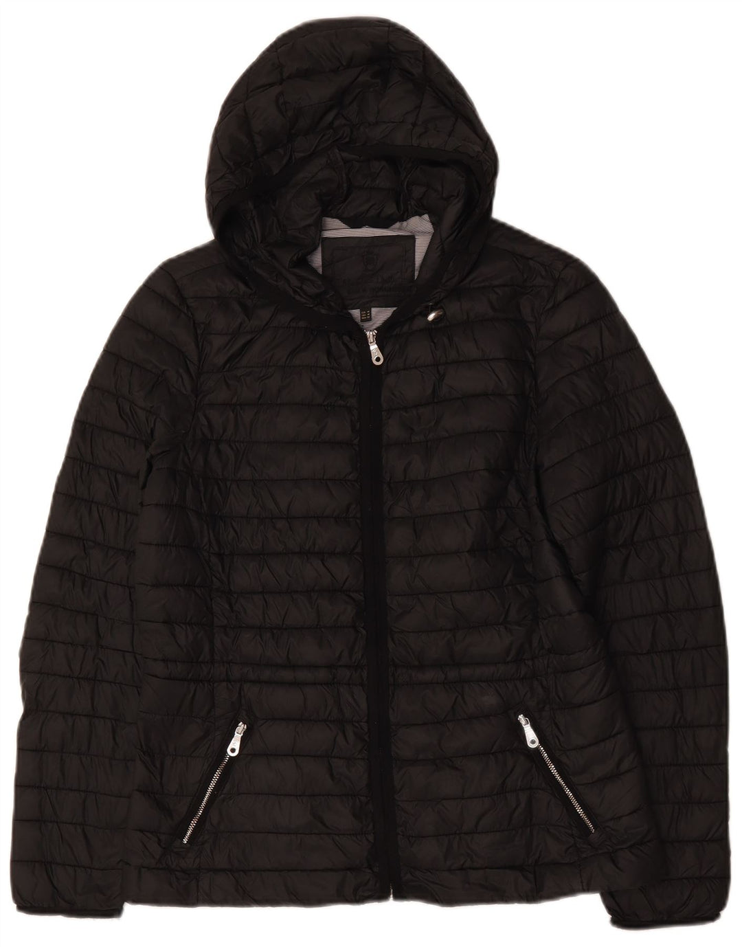 Massimo Dutti Dame Hættejakke UK 14 Medium Sort