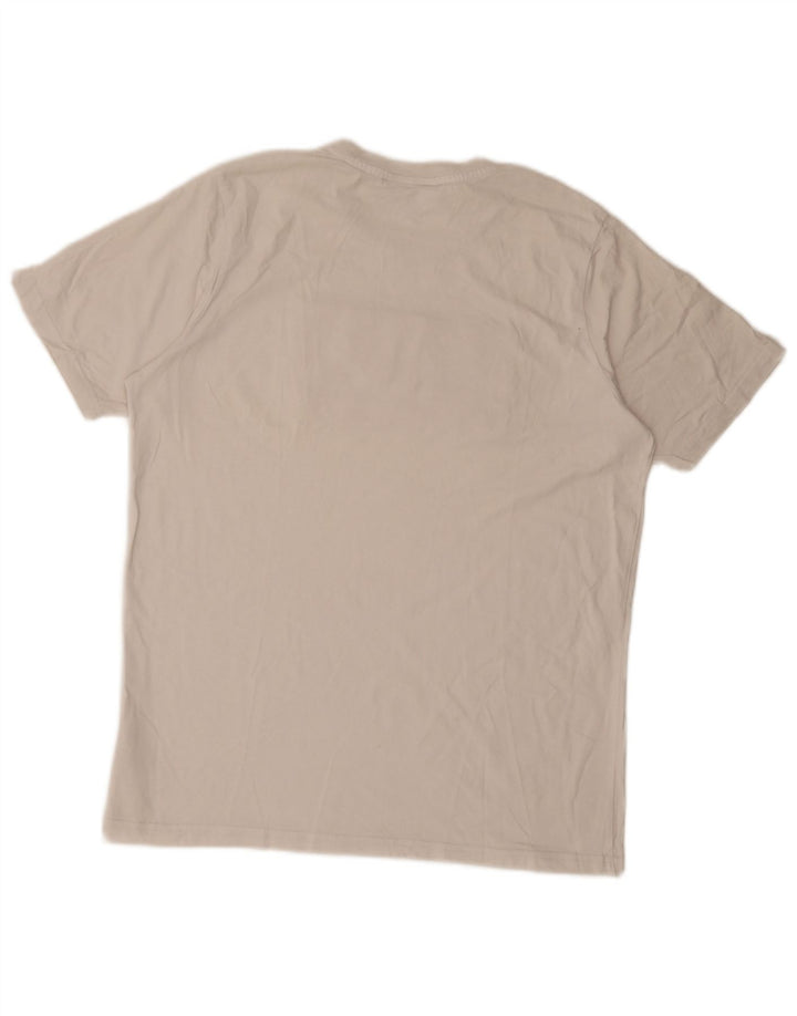 Fila Herre Grafisk T-Shirt Top Stor Hvid Bomuld