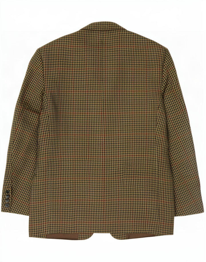 Caesar Herre 2-knaps blazerjakke UK 38 Medium Khaki Houndstooth Classic