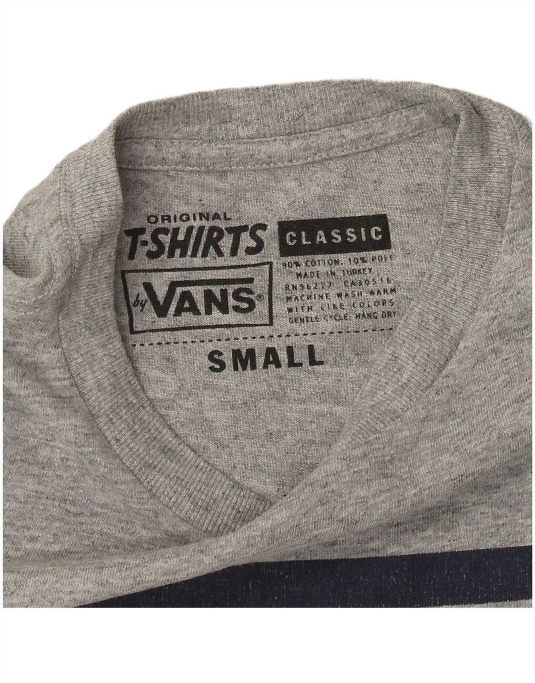 Vans Herre Classic Fit Grafisk T-Shirt Top Lille grå Flecked Bomuld