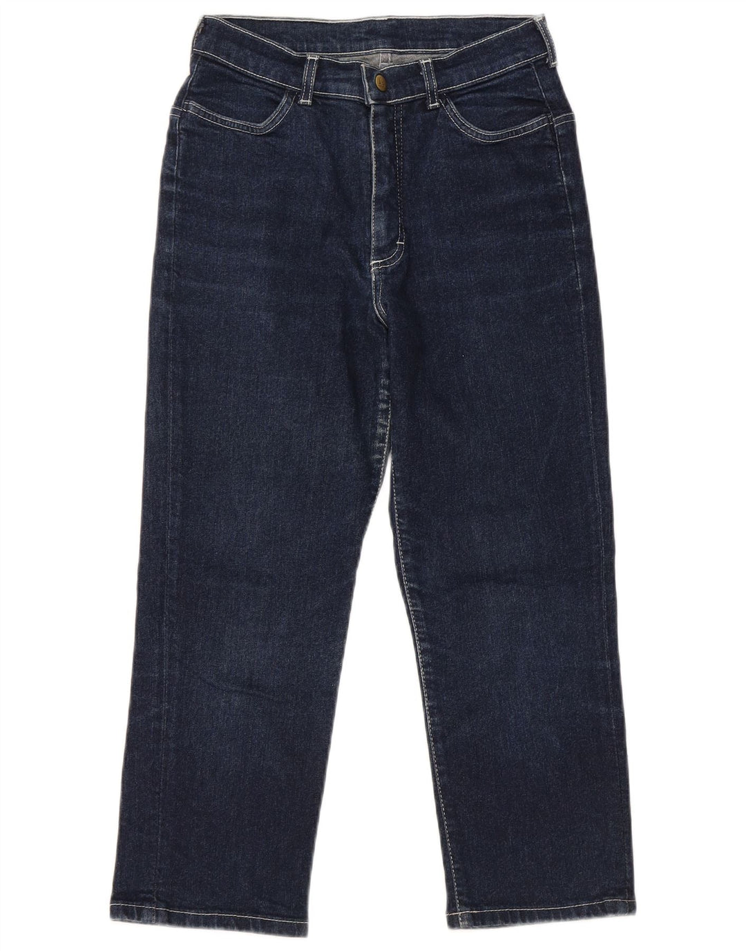 LEE Dame Capri Jeans W28 L22 Marineblå Bomuld