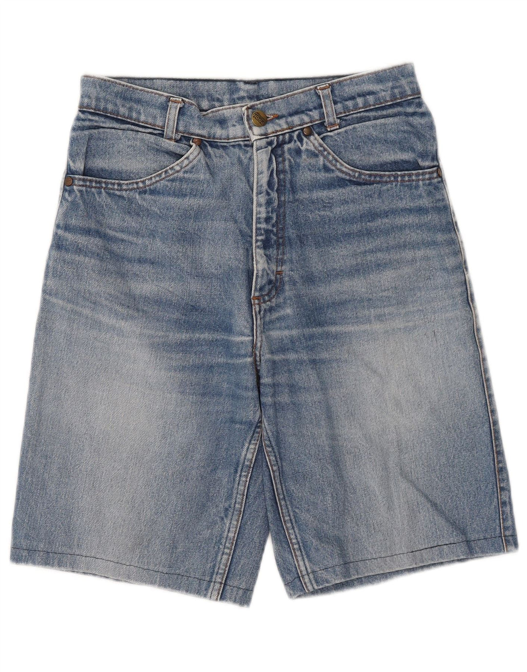 Plys herre denimshorts XS W27 Blå