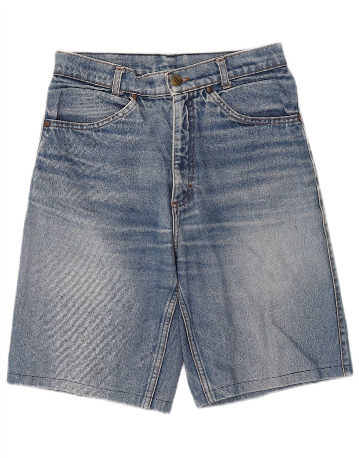 Plys herre denimshorts XS W27 Blå