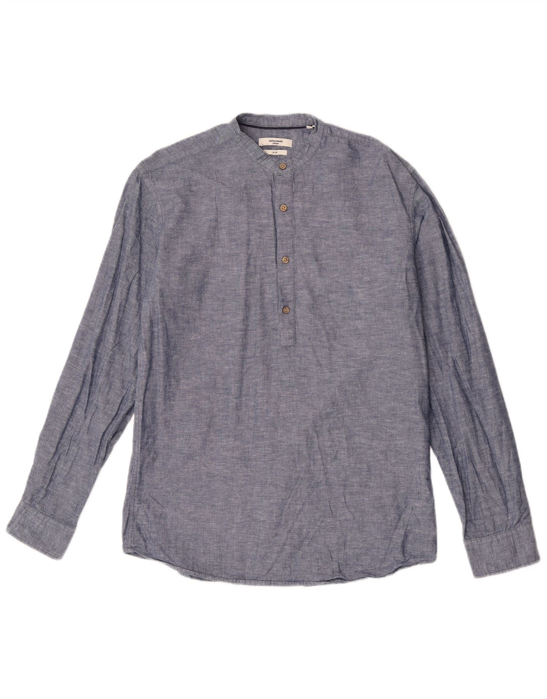 Jack & Jones Premium Slim Pullover Shirt Medium Navy Blue Flecked