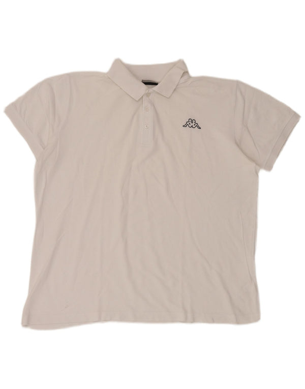 KAPPA herre poloshirt 2XL hvid bomuld