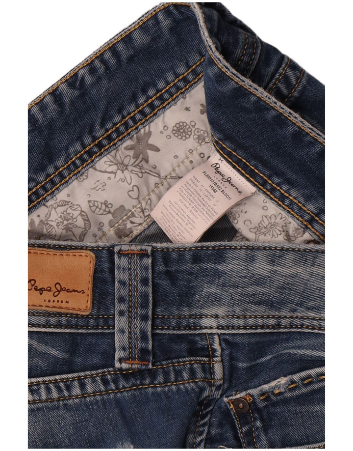 PEPE Jeans Dame Bootcut Jeans W27 L32 Blå Bomuld