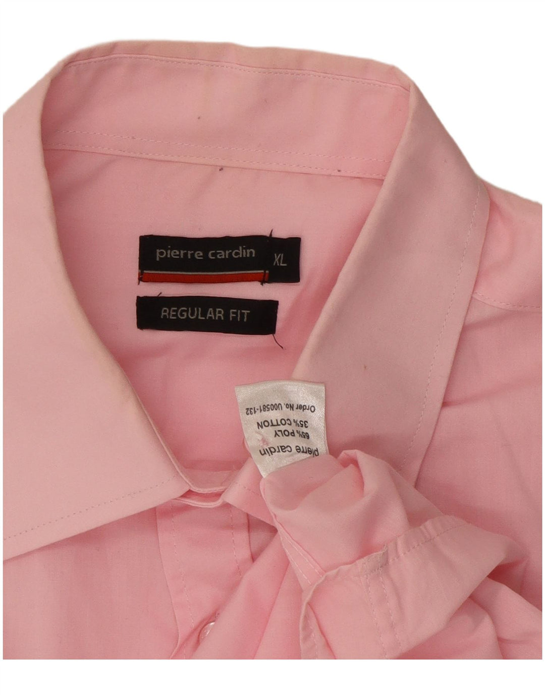 Pierre Cardin Herre kortærmet Regular Fit skjorte XL Pink Polyester