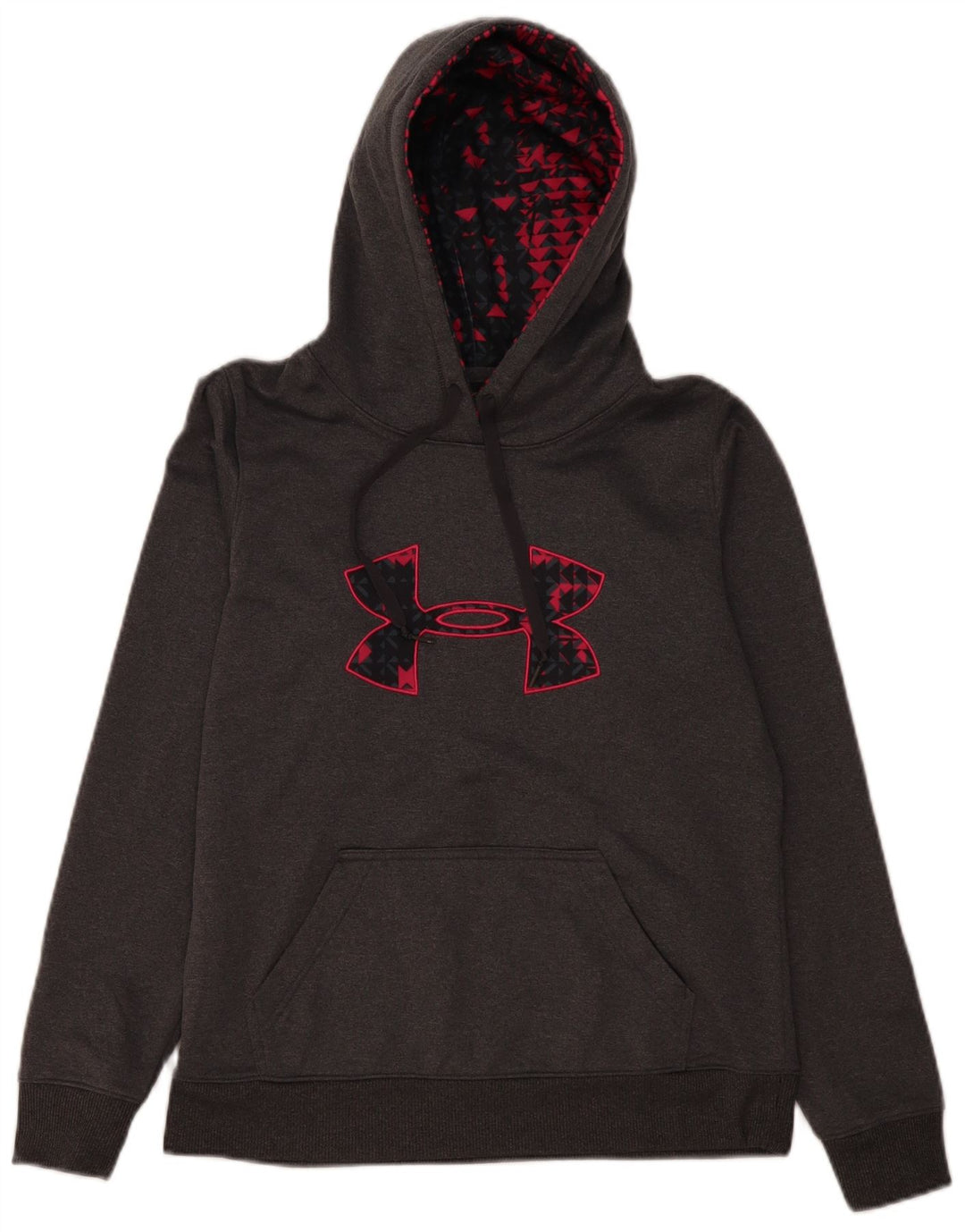 Under Armour Grafisk Oversized Hoodie Jumper til kvinder UK 10 Small Grey
