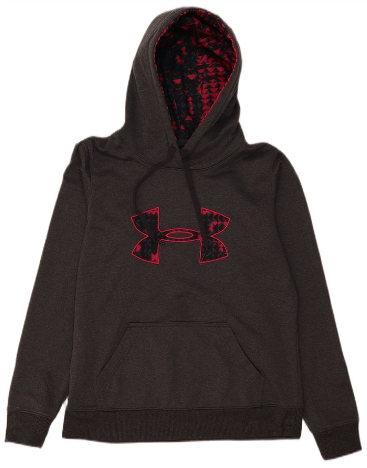 Under Armour Grafisk Oversized Hoodie Jumper til kvinder UK 10 Small Grey