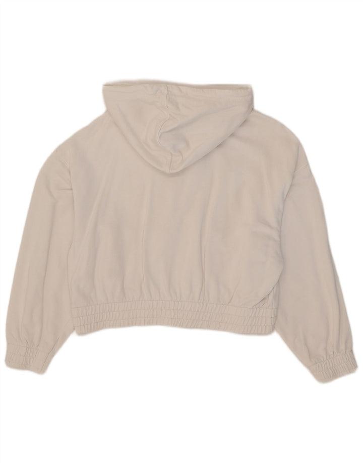 Puma Dame Crop Zip Hoodie Sweater UK 14 Medium White