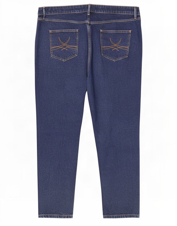 Marks & Spencer Dame Relaxed Fit Skinny Jeans UK 18 XL W38 L29 Blå