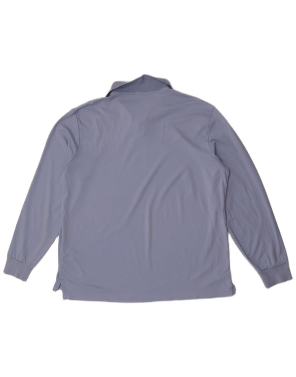 Ralph Lauren Langærmet Herre Custom Slim Fit Polo Shirt XL Blå Bomuld