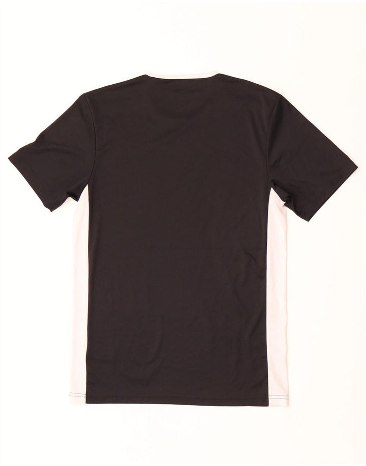 Adidas Herre Climalite T-Shirt Top Lille Sort Colourblock Polyester