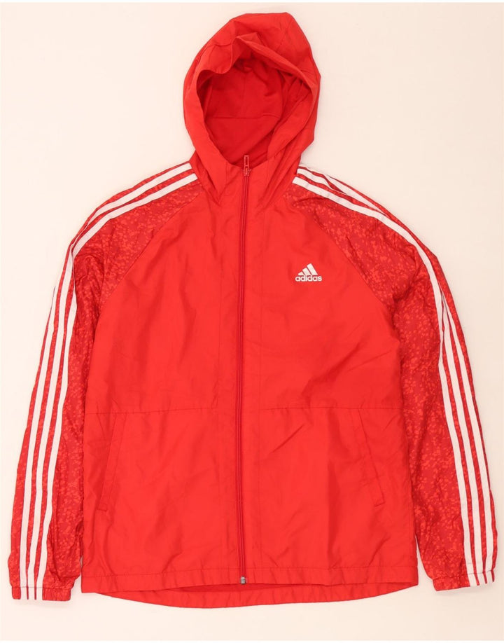 Adidas Træningsdragt med hætte til drenge topjakke 15-16 år rød plettet polyester