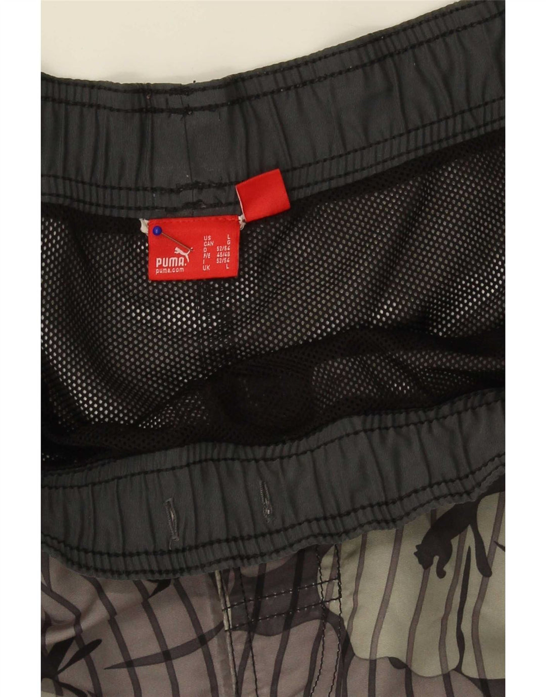 Puma Badeshorts til mænd, store grå blomster