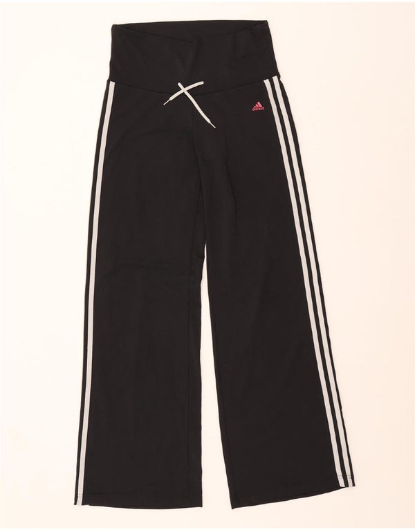 ADIDAS Womens Climalite Tracksuit Bukser med brede ben UK 12 Medium Black