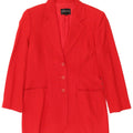 SUPERIOR Dame Longline 3-knaps blazerjakke IT 42 Medium Red Acetate