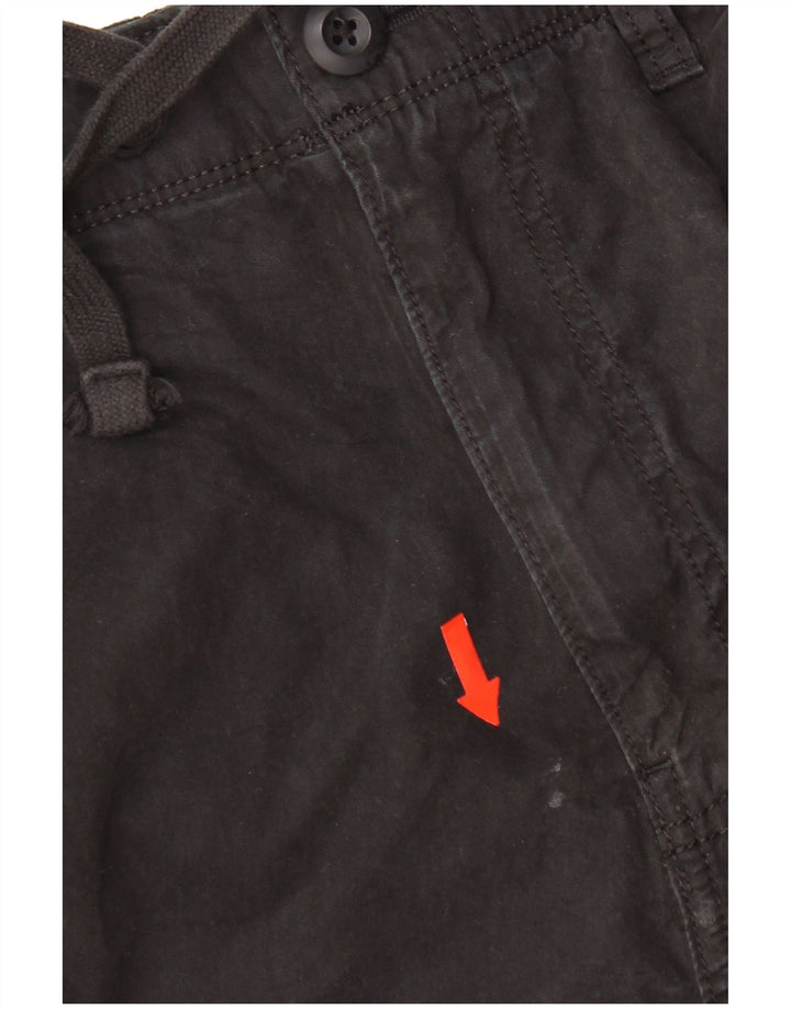 Superdry Straight Cargo-bukser til mænd W34 L27 sort bomuld