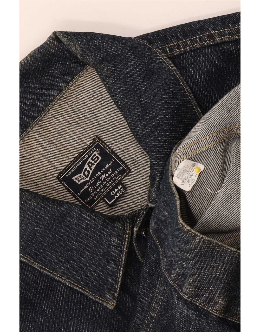 Gas Dame denimjakke UK 16 Large Navy Blue Cotton