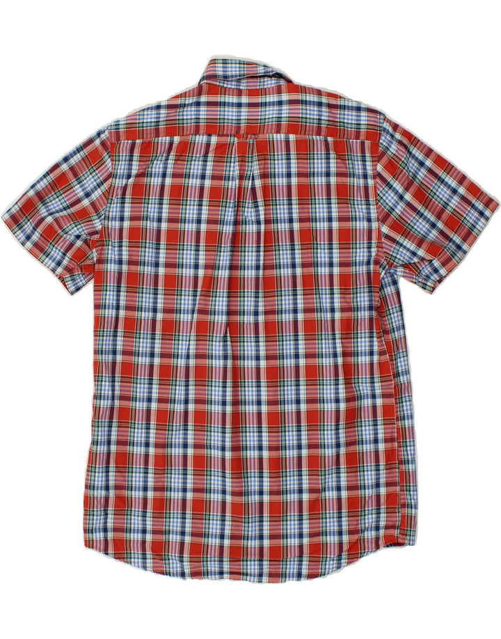 IZOD Mens Short Sleeve Shirt Large Red Check Cotton Vintage Izod and Second-Hand Izod from Messina Hembry 