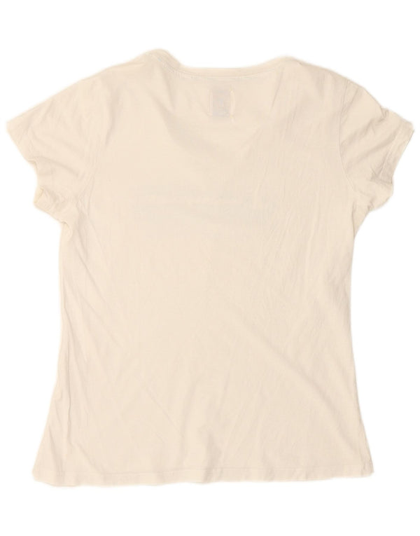 CHAMPION Dame Heritage Fit Grafisk T-Shirt Top UK 18 XL Hvid