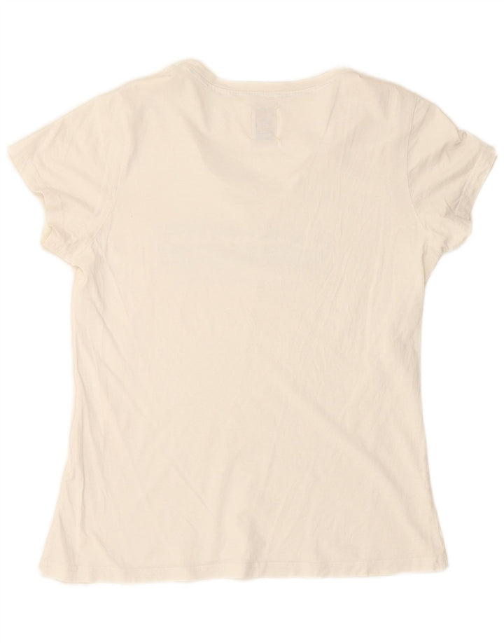 CHAMPION Dame Heritage Fit Grafisk T-Shirt Top UK 18 XL Hvid