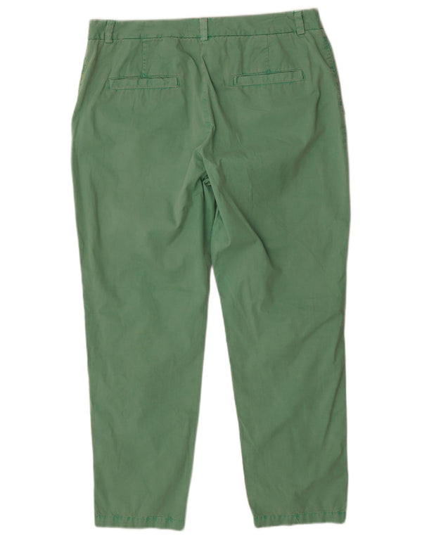 Marks & Spencer Dame Crop Chino Bukser UK 14 Large W34 L27 Grøn Bomuld