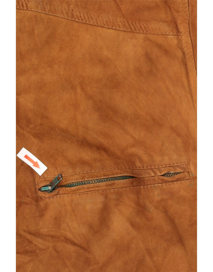 Vintage herre ruskind bomberjakke UK 38 medium brunt læder